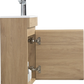 16" Birch Floating Bathroom Vanity with Resin Sink and Soft Close Doors color:Oak