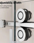 Gorgeous Single Sliding Frameless Shower Door With 3/8 Inch Clear Glass color:chrome