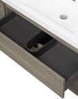 71 X 20 Modern Floating Double Sink Bathroom Vanity - Wall Mounted Storage Cabinet color: Ash Grey