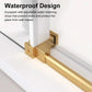 Gorgeous Single Sliding Frameless Shower Door With 3/8 Inch Clear Glass color:brushed gold