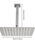 Lorton 12" Brushed Nickel Rain Shower Head