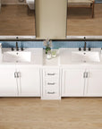 Elysian 84" Freestanding Bathroom Vanity with Double Sinks – White