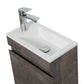 16" Birch Floating Bathroom Vanity with Resin Sink and Soft Close Doors color: Grey