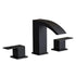 Summit Series 8 inch matte black bathroom faucet with easy-install design