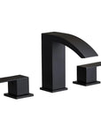 Summit Series 8" Matte Black Bathroom Faucet with Easy-Install Design