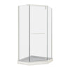 36"W *72"H Frameless Corner Shower Enclosure, 1/4" Tempered Glass