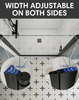 Dual-side width adjustment allows flexible installation and compensates for uneven walls or measurement variations.