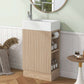 Bathroom Vanity Cabinet with Sink Two-tier Shelf COLOR:walnut