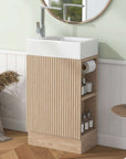 Bathroom Vanity Cabinet with Sink Two-tier Shelf COLOR:walnut