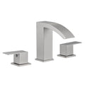 Summit Series 8 inch brushed nickel bathroom faucet with quick-install design