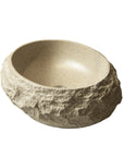 Astra Series 18" Oval Sculpted Resin Stone Vessel Basin - Ivory