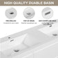 47/59" Modern Floating Bathroom Vanity with Resin Top Basin color: White | sink: Double