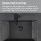 59/71" Grey Modern Floating Bathroom Vanity with Double Black Quartz Top & Soft Close Drawers color: Grey