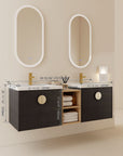 Bathroom Vanity With Sink Color:Black chest nut | Open Type:left & right