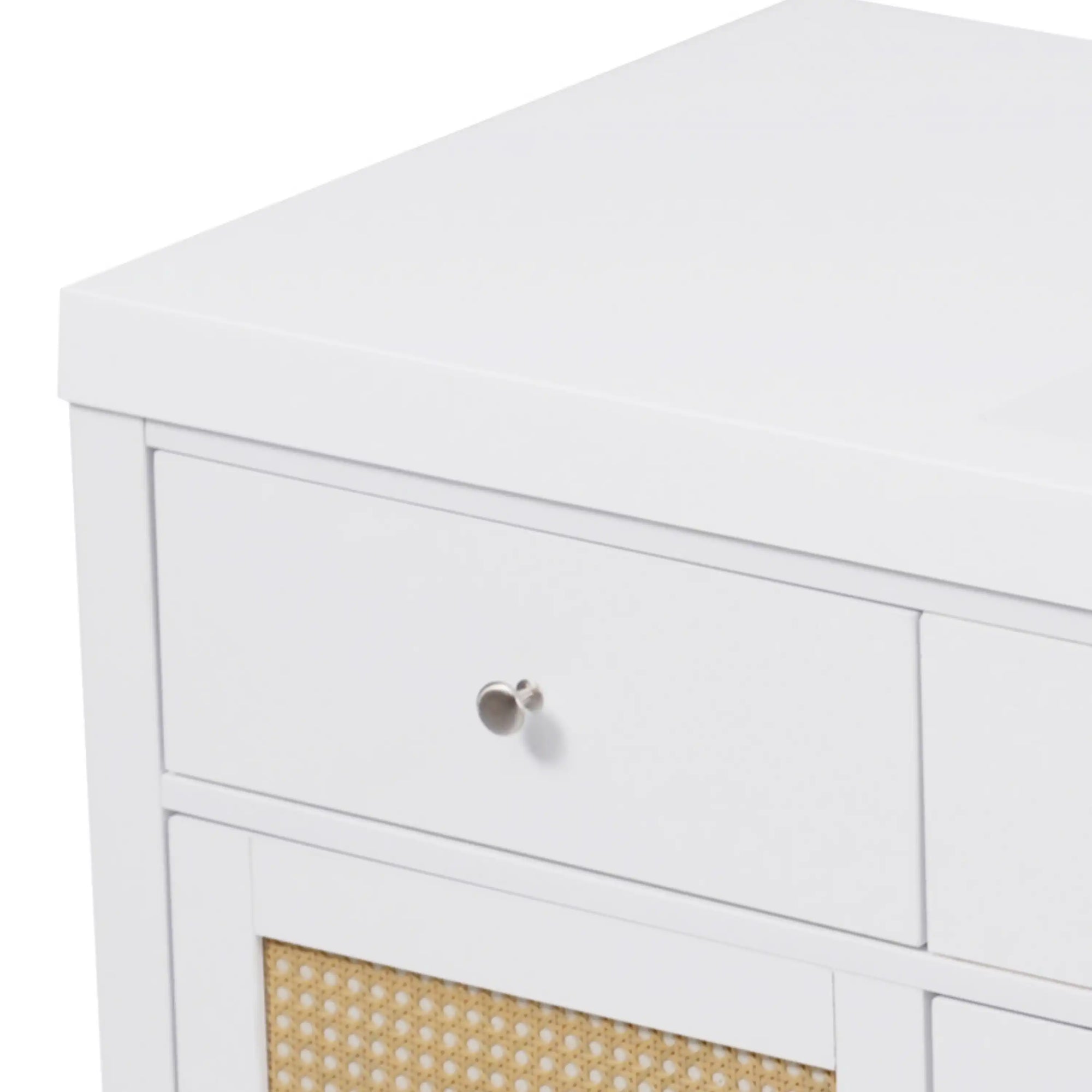 Soleil 60&quot; Bathroom Vanity with Sink, Elegant White Cabinet with Drawers