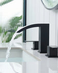 Summit Series 8" Matte Black Bathroom Faucet with Easy-Install Design