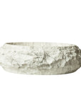Astra Series 18" Oval Sculpted Resin Stone Vessel Basin - Marble White
