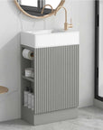 Bathroom Vanity Cabinet with Sink Two-tier Shelf COLOR:grey