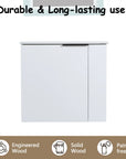 22 inch small white bathroom vanity with durable engineered wood construction | Ace Decor