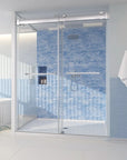 Bypass Barn Shower Door color:chrome