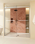 ACE DECOR French Style Sliding Glass Shower Doors color:chrome