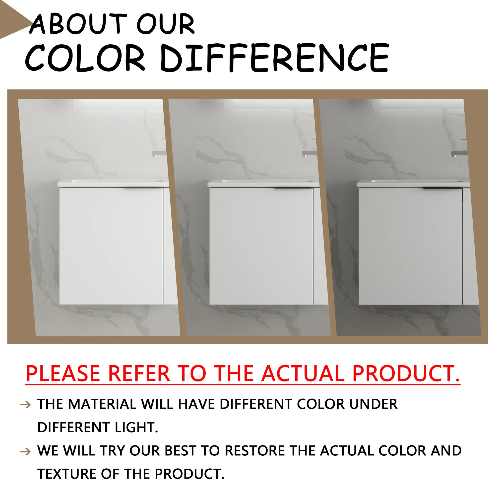 22” Wall-Mounted Floating Bathroom Vanity Sink – 3 Colors, 1 Storage Space, Side Faucet