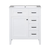 30" shallow vanities for small bathrooms front view | Ace Decor