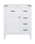30" shallow vanities for small bathrooms front view | Ace Decor
