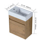 18'' Floating Bathroom Vanity with White Resin Sink & Soft-Close Door color: Imitative Oak