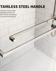 60" W x 74" H Frameless Bypass Shower Door