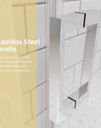 ACE DECOR Frameless Sliding Shower Doors color:chrome