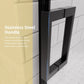 ACE DECOR Frameless Sliding Shower Doors color:Matte Black