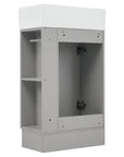 18 inch vanities for bathrooms rear view in textured gray | Ace Decor
