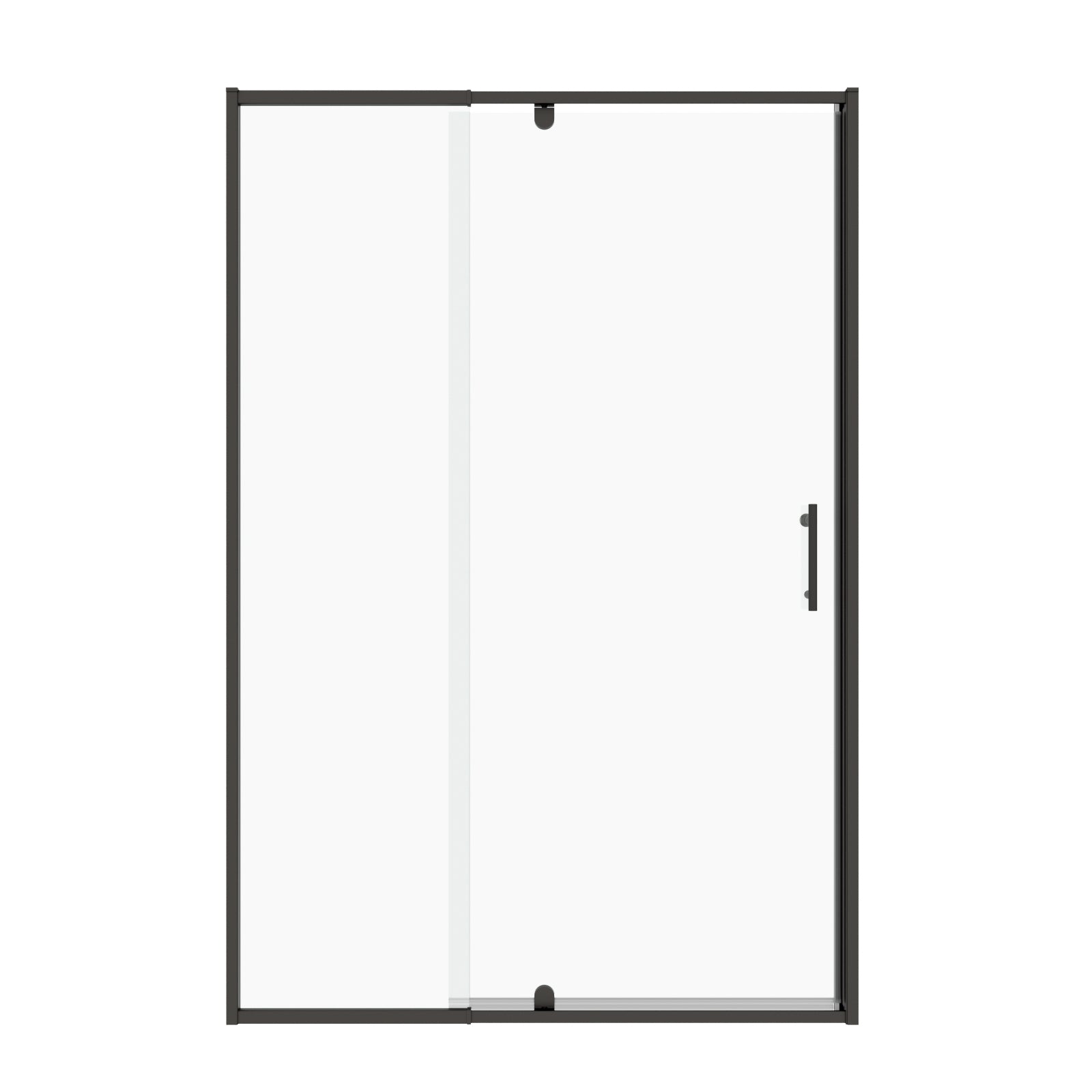 54‘’ x 71&#39;&#39; Black Framed Pivot Shower Door – Easy Access &amp; Watertight Seal