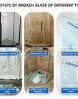 Comparison of broken glass types: ordinary glass, tempered glass, and stick-film glass with safety factor levels | Ace Decor