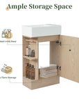 Bathroom Vanity Cabinet with Sink Two-tier Shelf COLOR:walnut