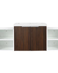 Monterey Series 48" Floating Bathroom Vanity in California Walnut with Double Side Cabinets and Integrated Sink