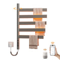 Velin Series 18" x 27" Smart Electric Towel Rack with 5 Rotating Flat Bars, LED Touch Control & Remote App – Gray