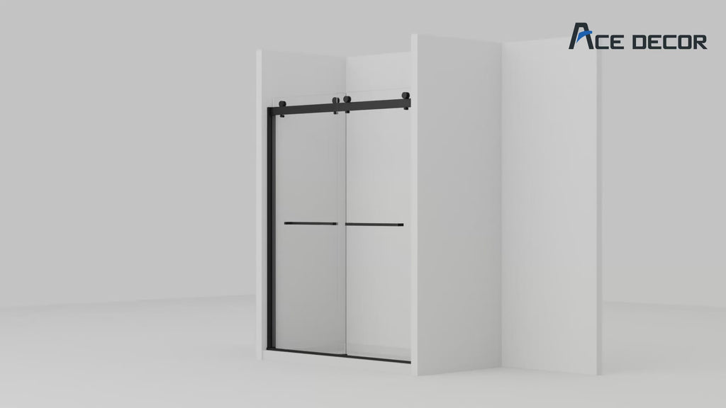 Aurevo-X Series semi-frameless dual sliding shower door installation guide.