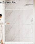 Ace Decor 2712B Vantelle-X sliding shower door showcased in a modern bathroom