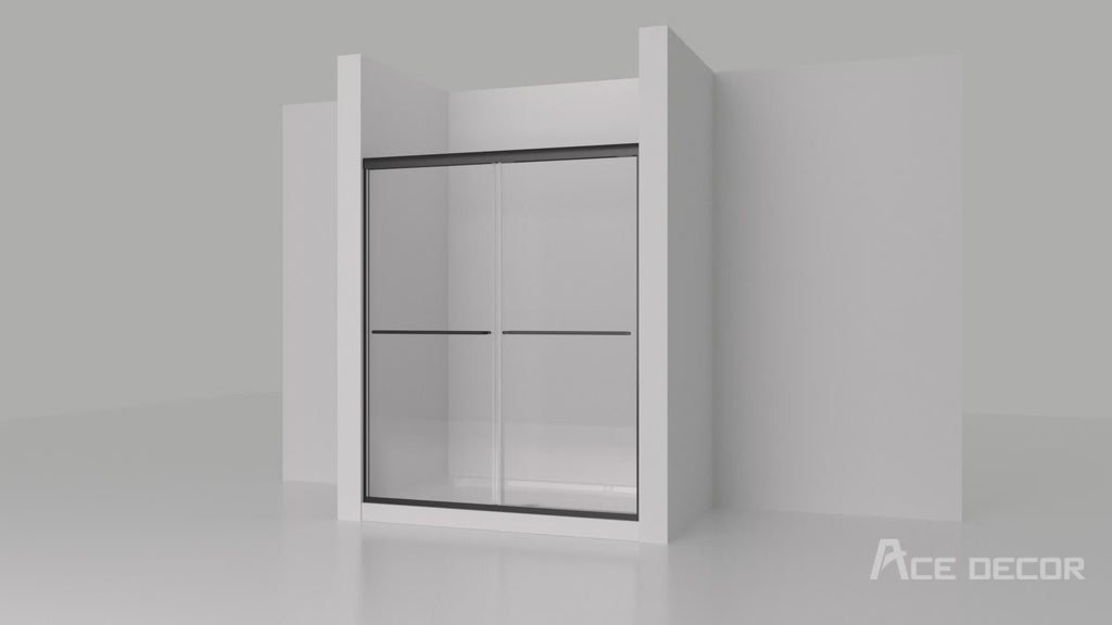 Montra Series framed bypass sliding shower door installation video.