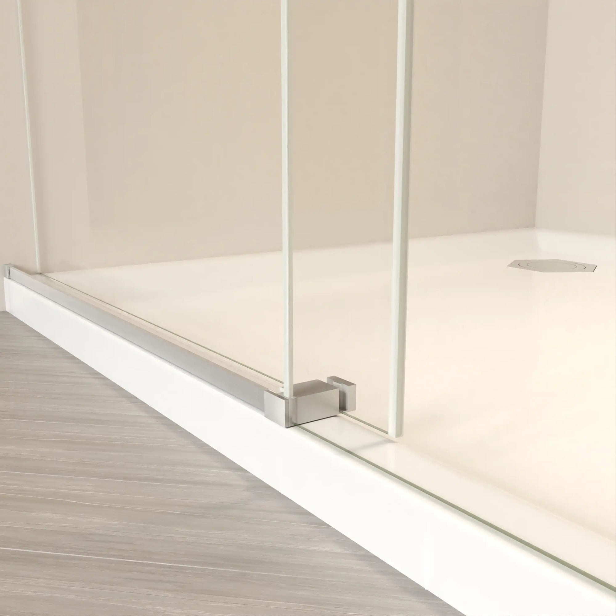 44-48&quot; x 76&quot; H Frameless Sliding Bathtub Door, Tub Shower Door, 5/16&quot; (8mm) Clear Tempered Glass, Stainless Steel Frame,Brushed Nickel