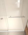 44-48" x 76" H Frameless Sliding Bathtub Door, Tub Shower Door, 5/16" (8mm) Clear Tempered Glass, Stainless Steel Frame,Brushed Nickel