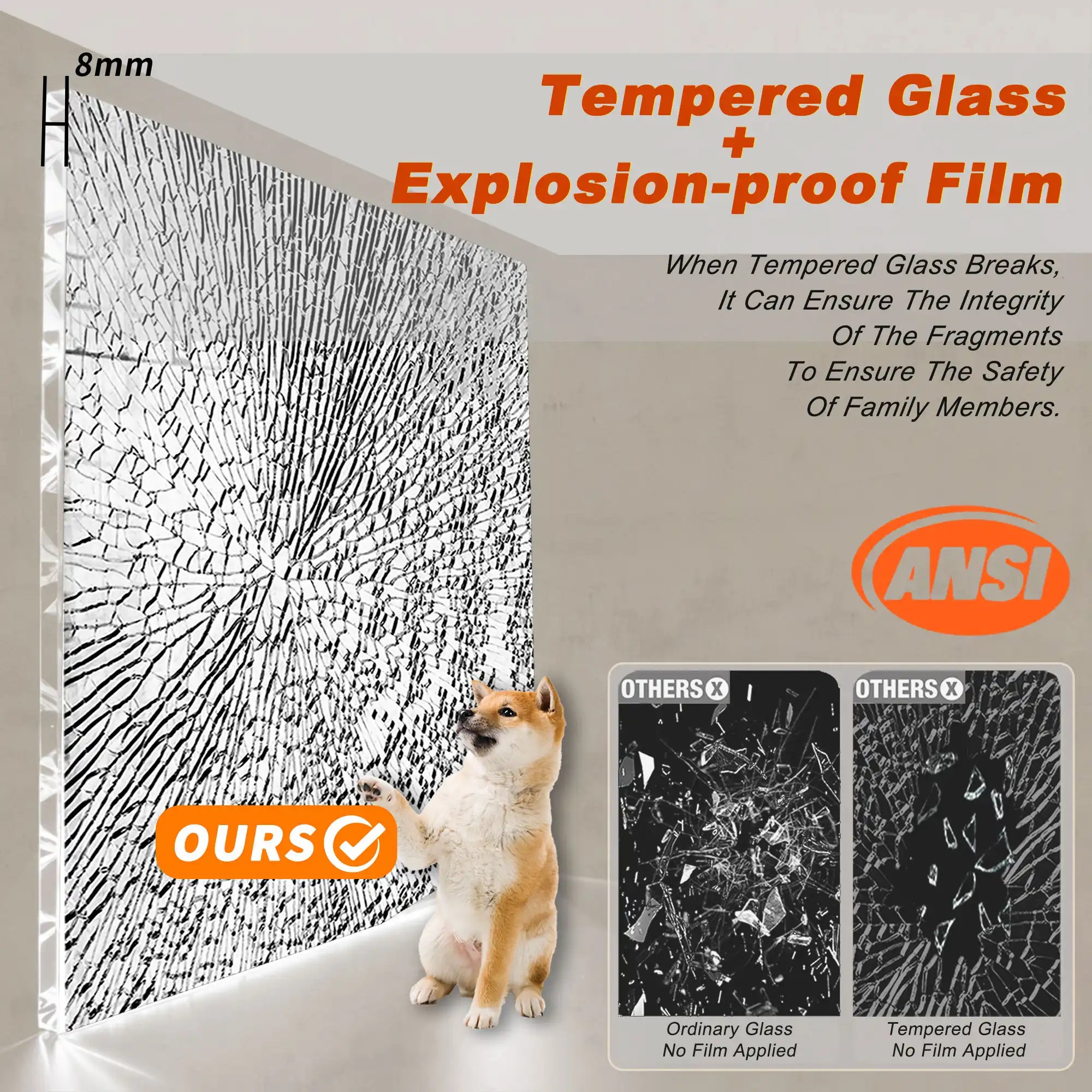 44-48&quot; x 76&quot; H Frameless Sliding Bathtub Door, Tub Shower Door, 5/16&quot; (8mm) Clear Tempered Glass, Stainless Steel Frame,Brushed Nickel